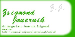 zsigmond jauernik business card